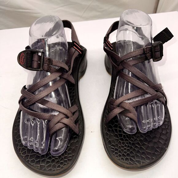 Chaco Sandals Women's 10 Sport Gray Toe Loop Strappy Hiking Water Shoes - Picture 1 of 6